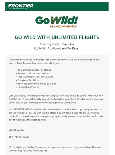 Frontier Unlim Flights