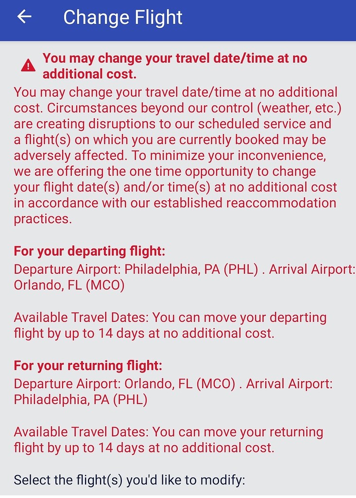 Southwest question....has anyone gotten this message? Other