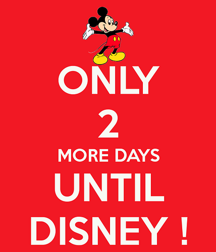 2 days until WDW