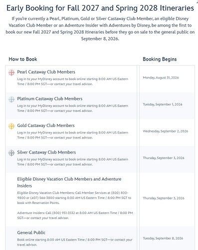 dcl early booking dates