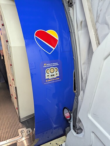 The entry into the airplane