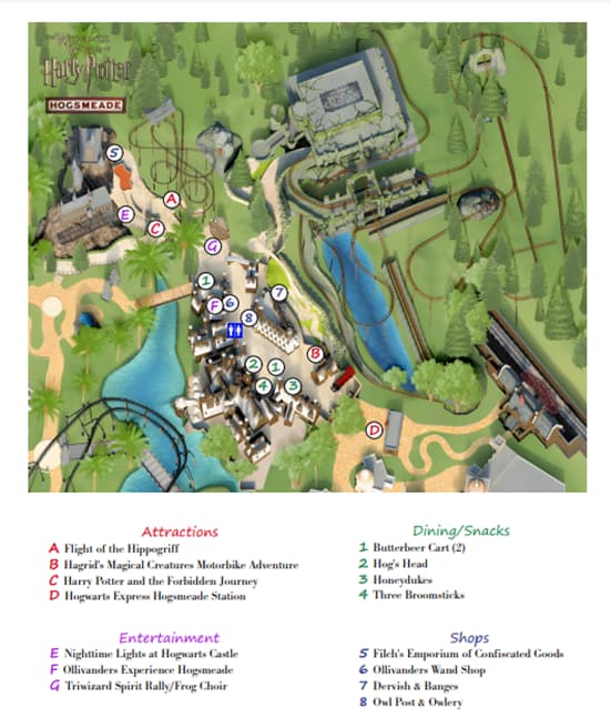 harry potter and the forbidden journey layout